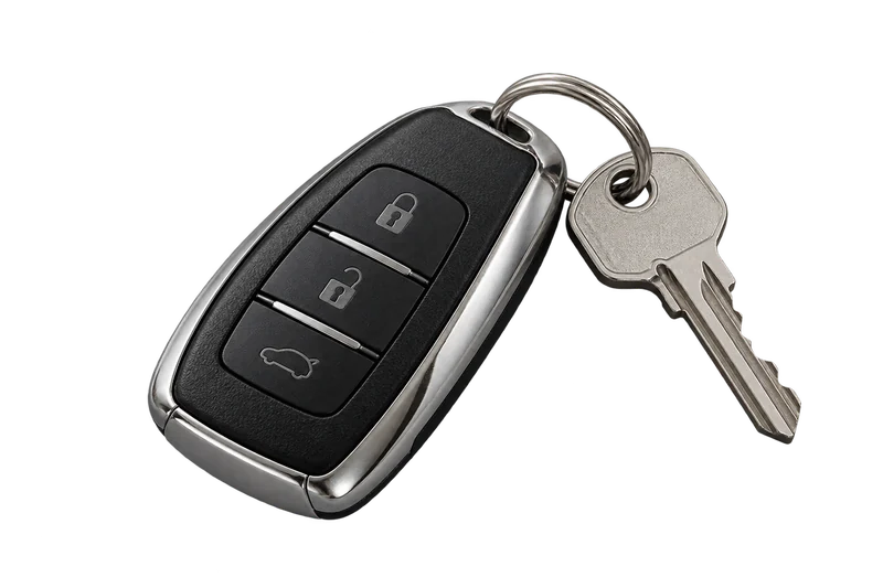 A car key representing the separate car-loan payoff alternative.