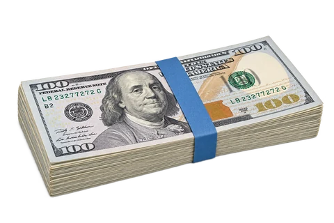 Illustrative bundle of cash representing loan proceeds.